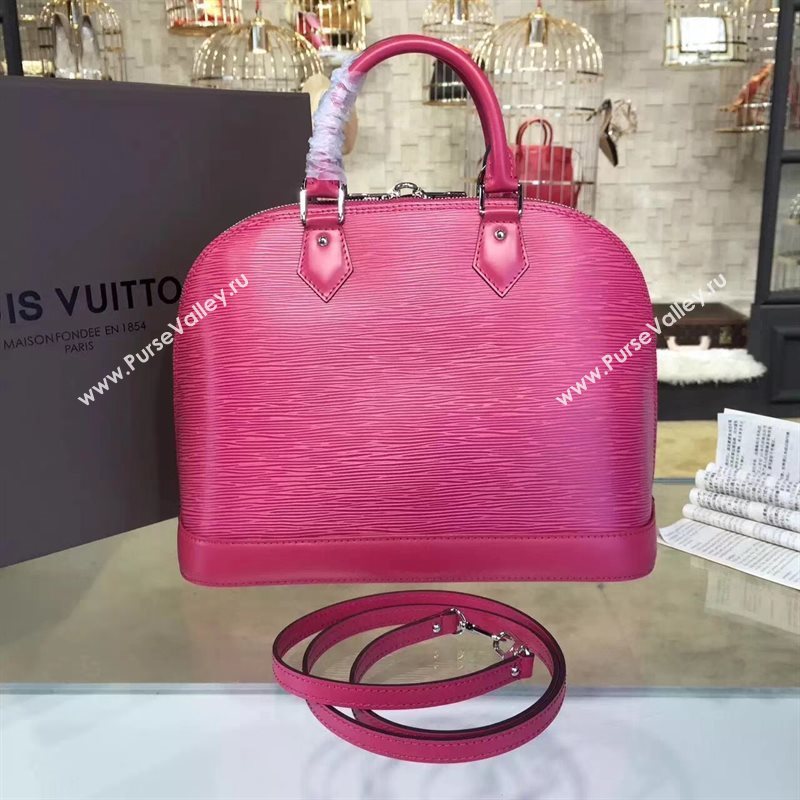Louis Vuitton LV Alma PM Handbag Epi Leather Bag Rose M42046 7008