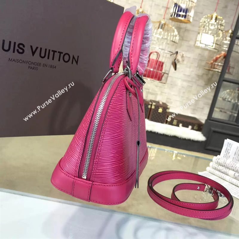 Louis Vuitton LV Alma BB Handbag Epi Leather Shoulder Bag Rose M42048 7009