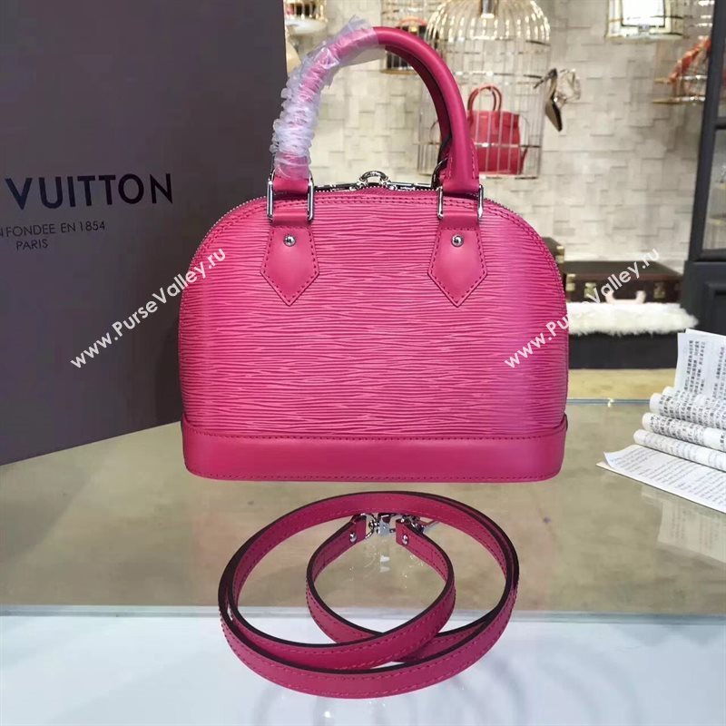 Louis Vuitton LV Alma BB Handbag Epi Leather Shoulder Bag Rose M42048 7009