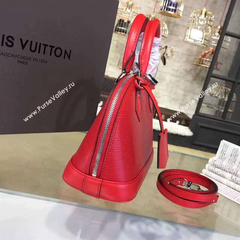 Louis Vuitton LV Alma BB Handbag Epi Leather Shoulder Bag Red M41160 7013