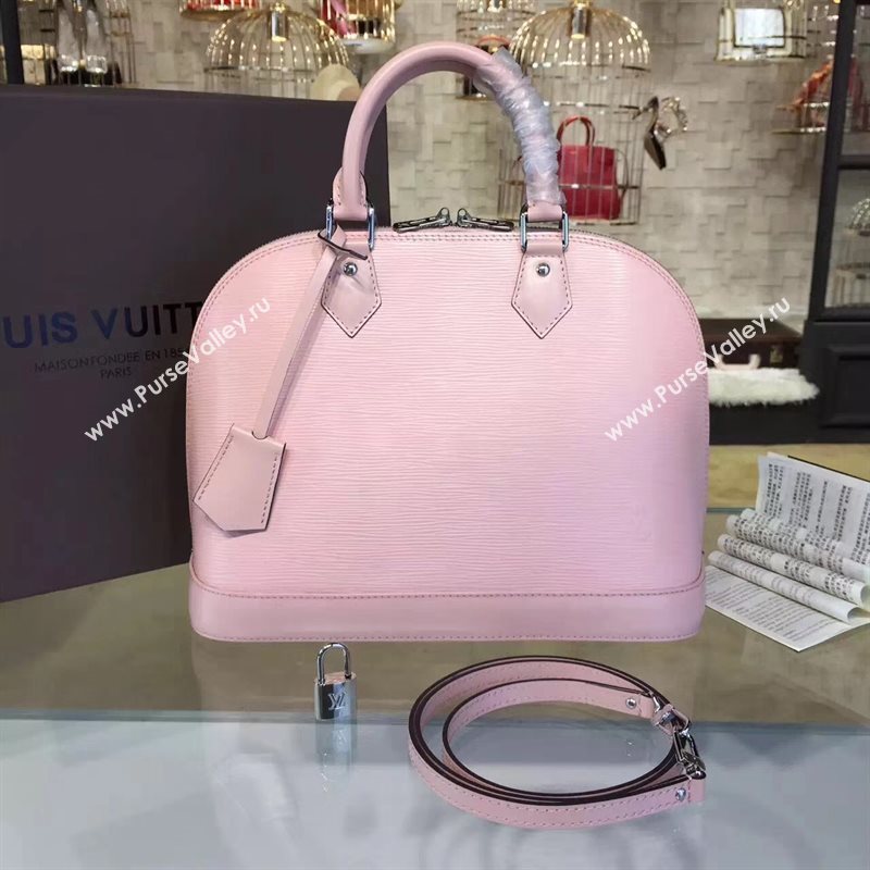 Louis Vuitton LV Alma PM Handbag Epi Leather Bag Pink M41323 7016