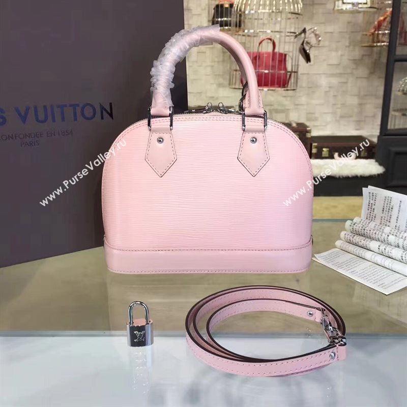 Louis Vuitton LV Alma BB Handbag Epi Leather Shoulder Bag Pink M41327 7017