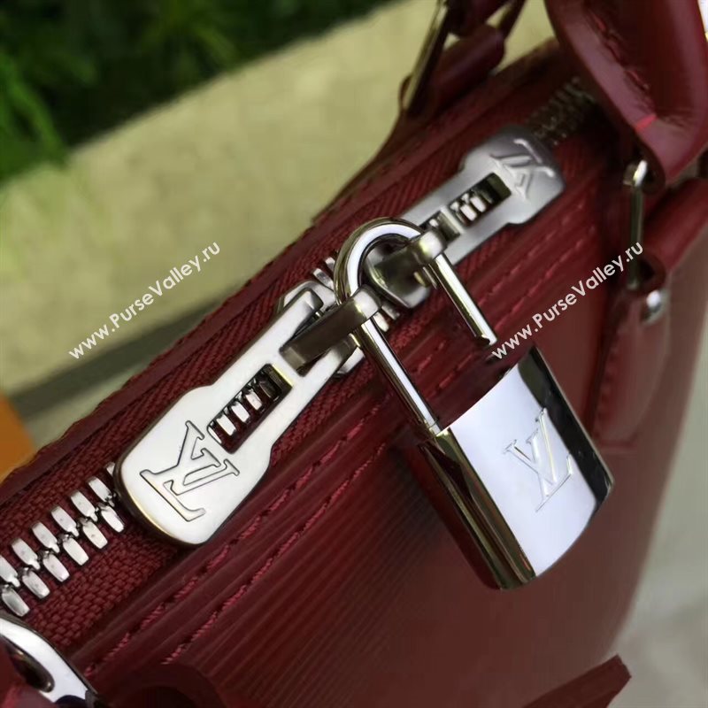Louis Vuitton LV Alma PM Handbag Epi Leather Bag Wine M54158 7019