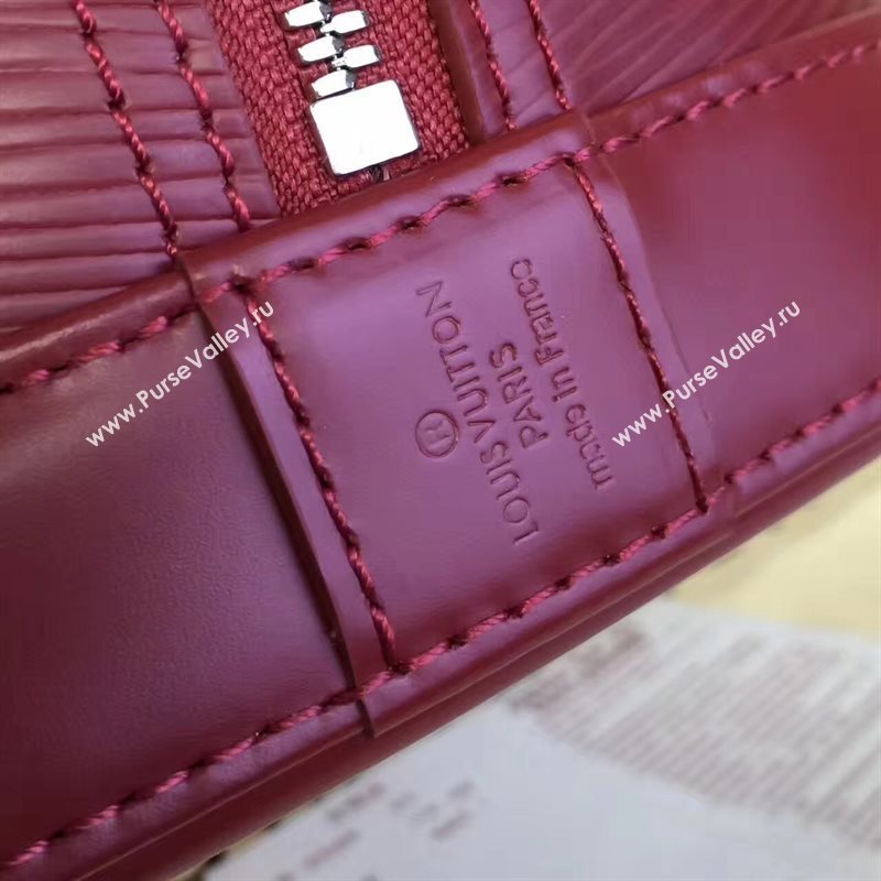 Louis Vuitton LV Alma PM Handbag Epi Leather Bag Wine M54158 7019