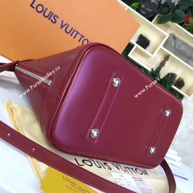 Louis Vuitton LV Alma PM Handbag Epi Leather Bag Wine M54158 7019