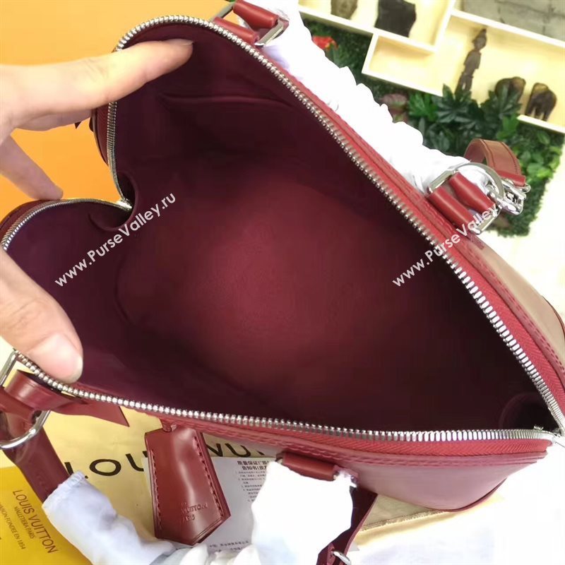 Louis Vuitton LV Alma PM Handbag Epi Leather Bag Wine M54158 7019