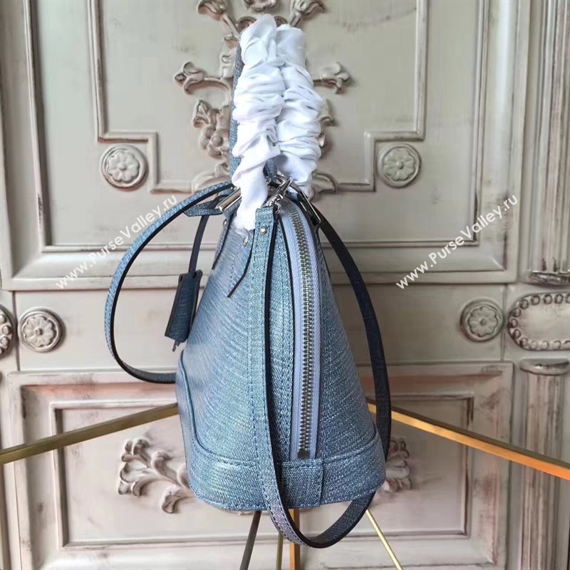 Louis Vuitton LV Alma BB Handbag Monogram Vernis Shoulder Bag Blue M90322 7021