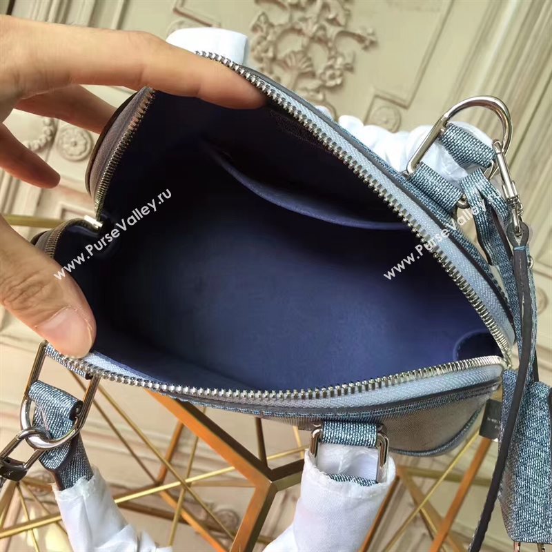 Louis Vuitton LV Alma BB Handbag Monogram Vernis Shoulder Bag Blue M90322 7021