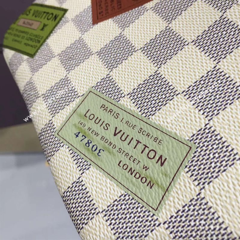 Louis Vuitton LV Pochette Milla Chain Bag Damier Handbag White N63078 7028