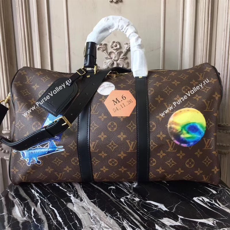 Louis Vuitton LV Keepall 45 Travelling Bag Monogram League Handbag Black M41042 7029