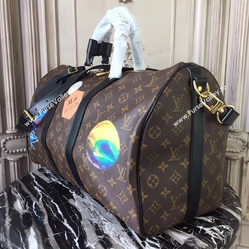 Louis Vuitton LV Keepall 45 Travelling Bag Monogram League Handbag Black M41042 7029