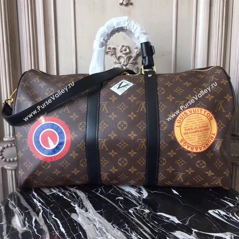 Louis Vuitton LV Keepall 45 Travelling Bag Monogram League Handbag Black M41042 7029