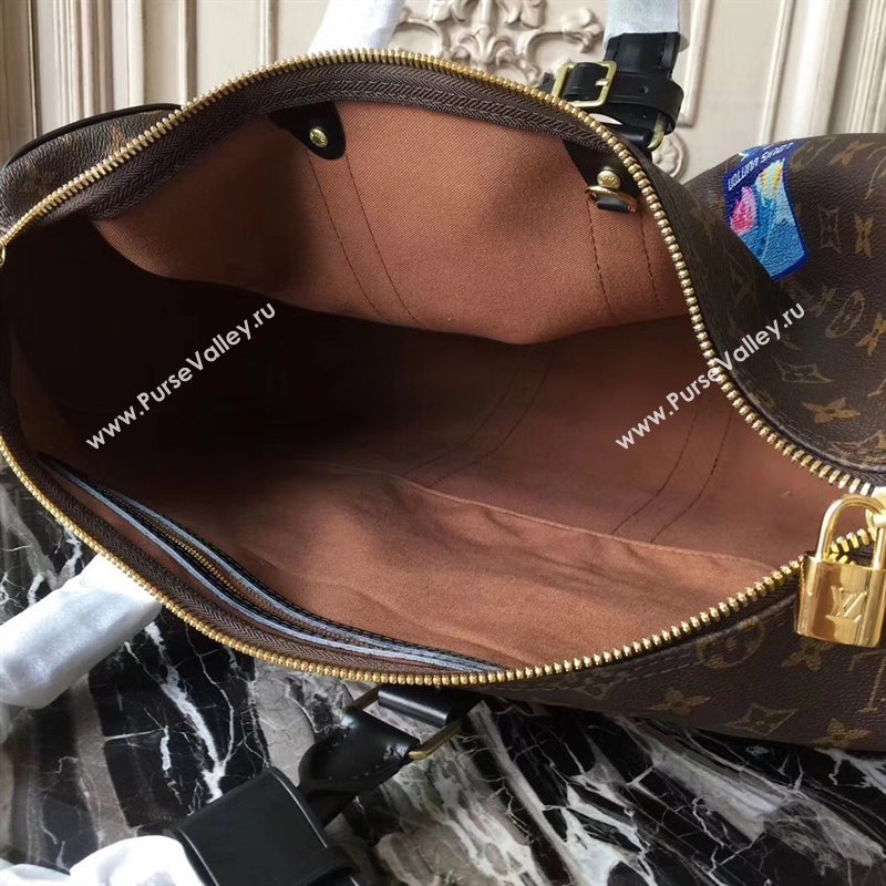 Louis Vuitton LV Keepall 45 Travelling Bag Monogram League Handbag Black M41042 7029