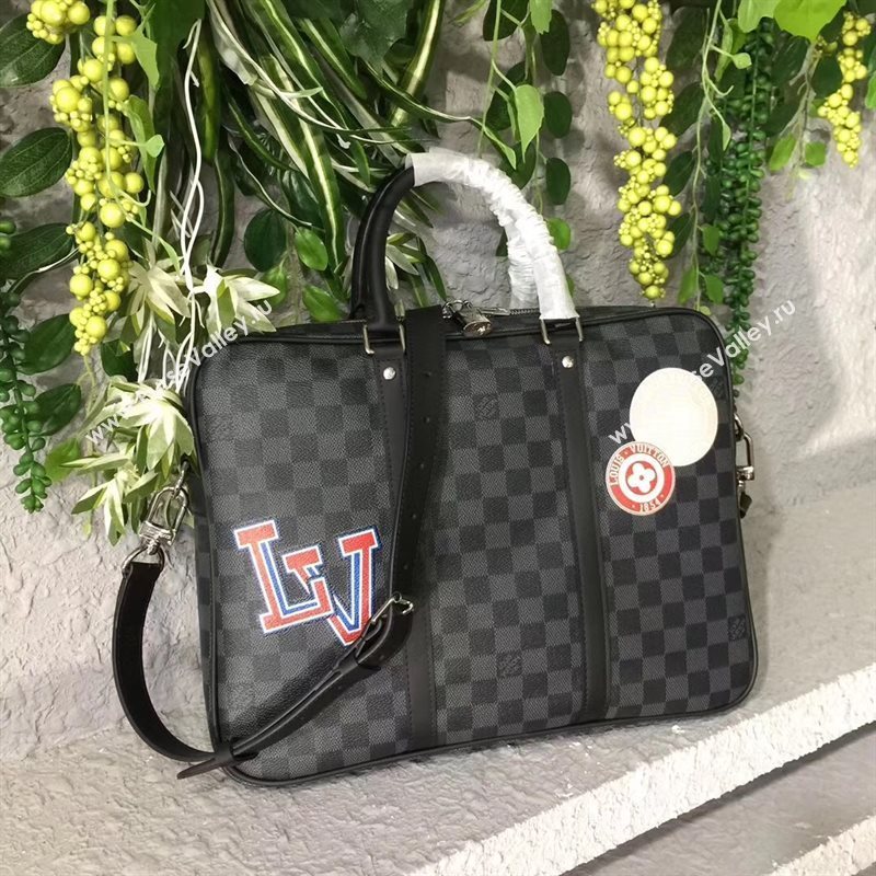 Louis Vuitton Men LV Porte-documents Voyage PM Business Bag Damier League Handbag N41053 7032