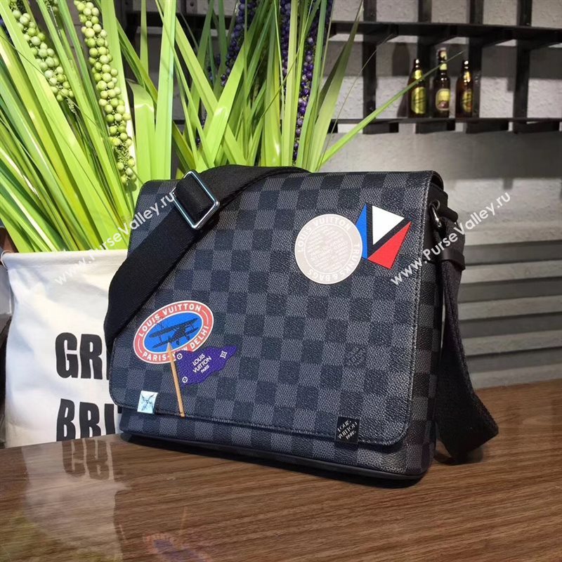 Louis Vuitton Men LV League District PM Bag Damier Handbag N41054 7034