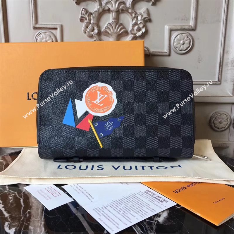 Louis Vuitton Men LV League Zippy Wallet Clutch Bag Damier Handbag M41503 7035