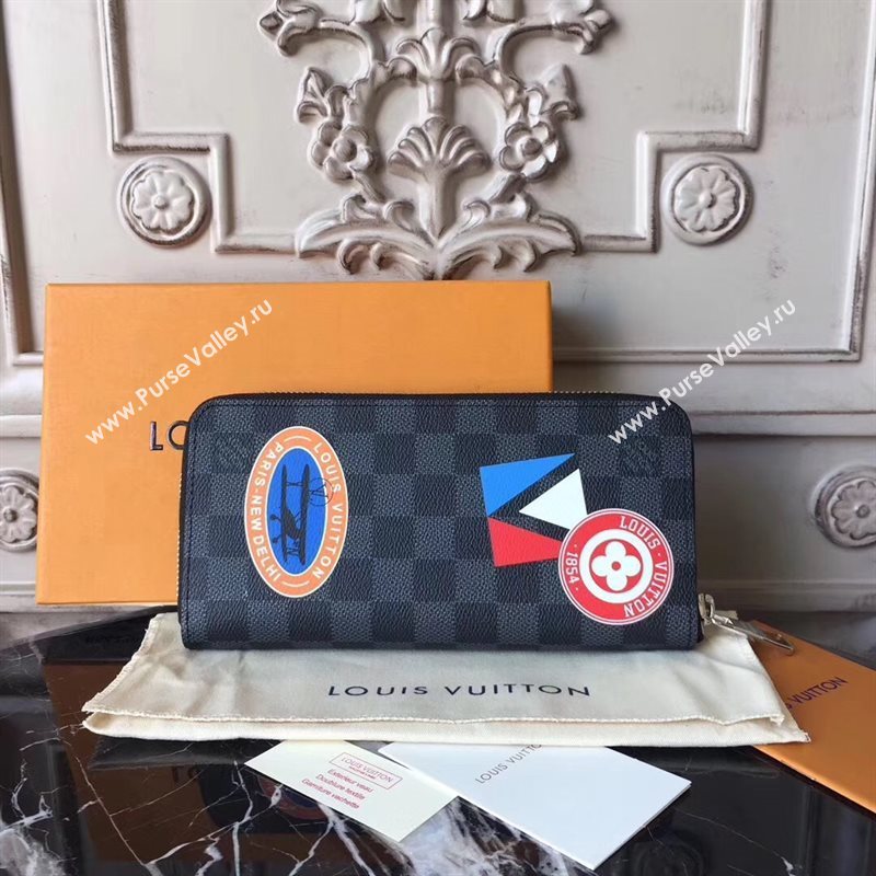 Louis Vuitton Men LV Zippy Wallet Purse League Bag Handbag N64443 7038