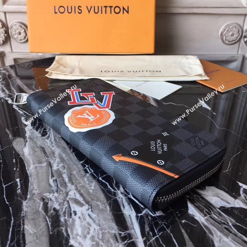 Louis Vuitton Men LV Zippy Wallet Purse League Bag Handbag N64443 7038