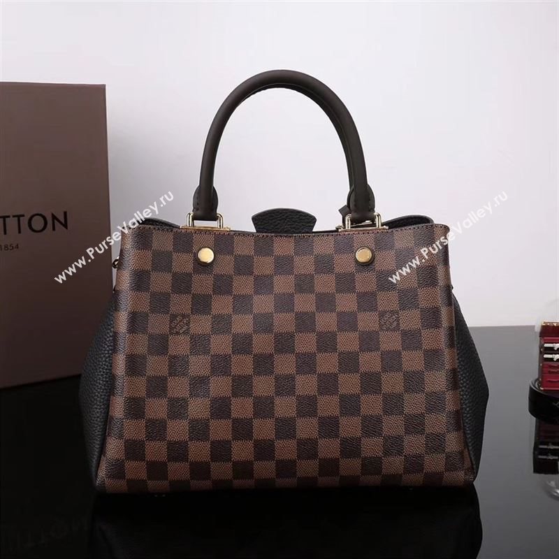 LV Louis Vuitton Monogram Brittany Handbag N41673 Damier Bag Black