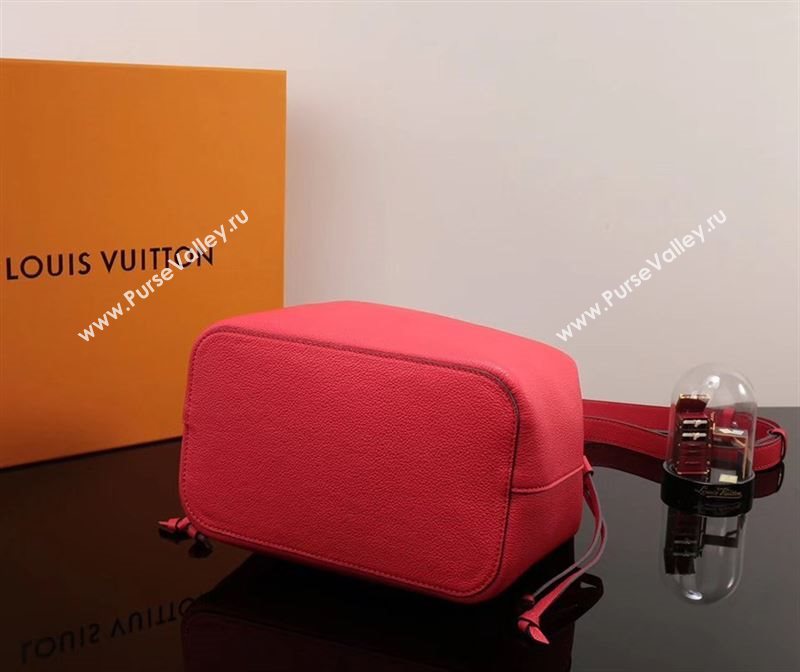 LV Louis Vuitton Lockme Bucket Bag M54679 Leather Handbag Red