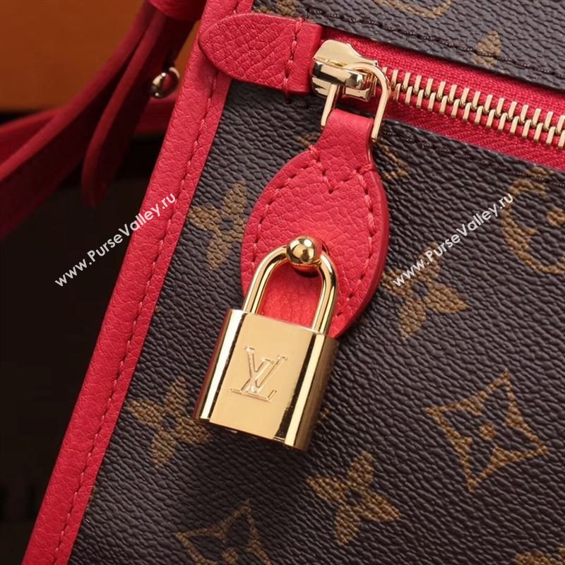 LV Louis Vuitton Monogram Popincourt Handbag M43433 Bag Red