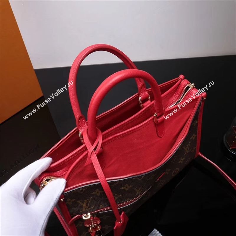 LV Louis Vuitton Monogram Popincourt Handbag M43433 Bag Red