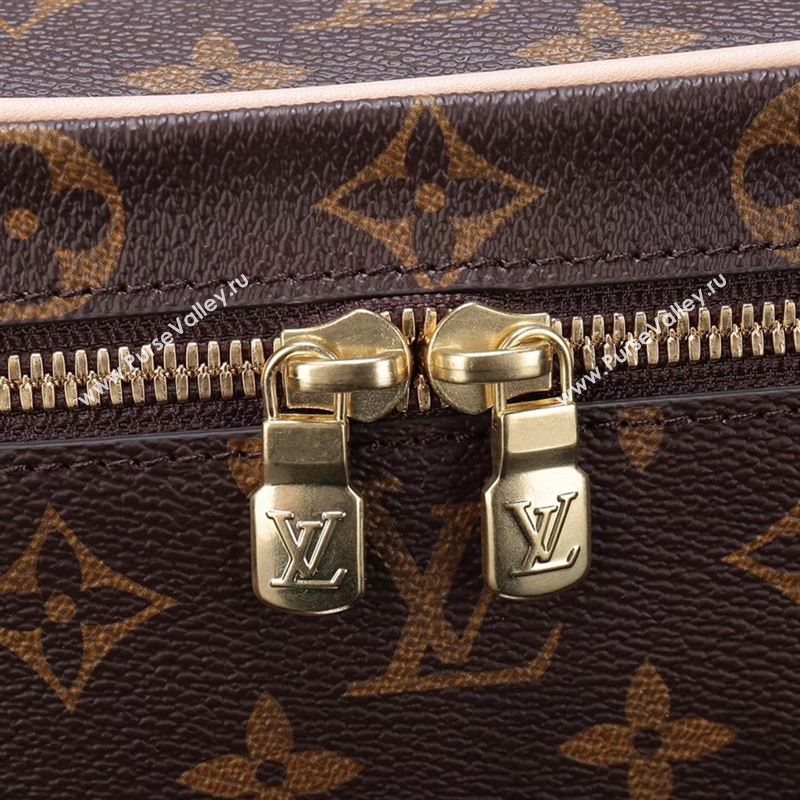 LV Louis Vuitton M42265 Monogram Nice BB Toiletry Bag Handbag Brown