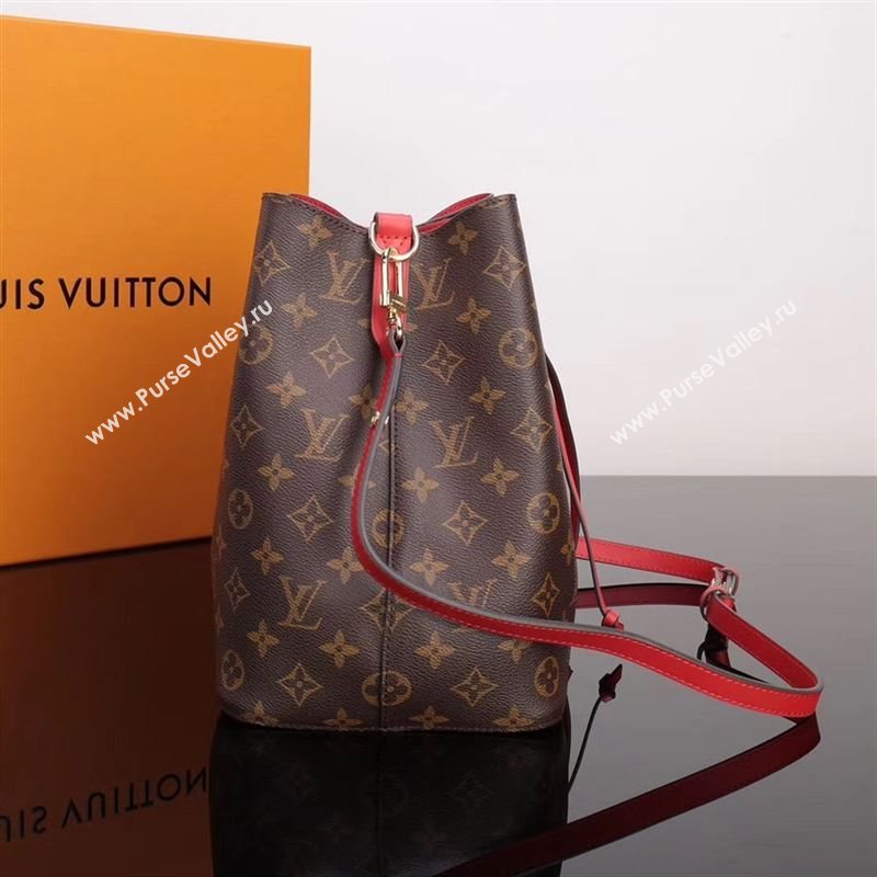 LV Louis Vuitton M44021 Monogram NEONOE Bag Handbag Red