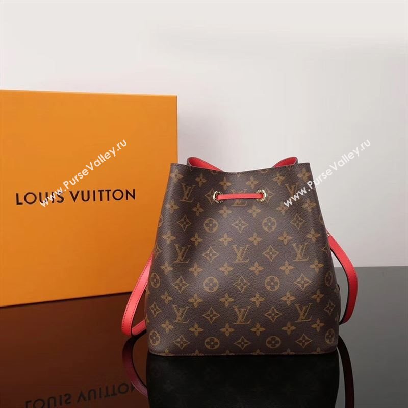 LV Louis Vuitton M44021 Monogram NEONOE Bag Handbag Red