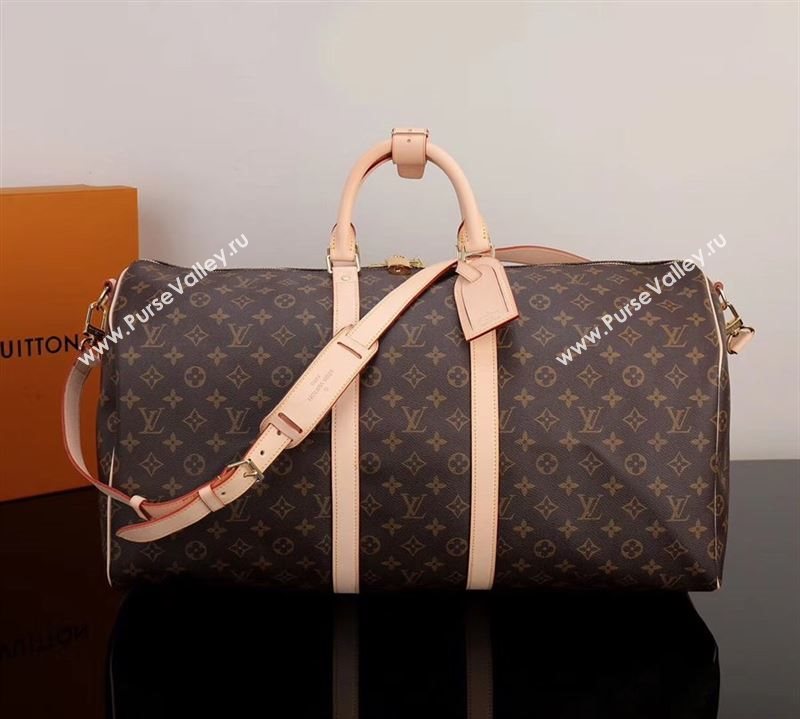 LV Louis Vuitton M41414 Keepall 55 Travelling Bag Monogram Handbag Brown