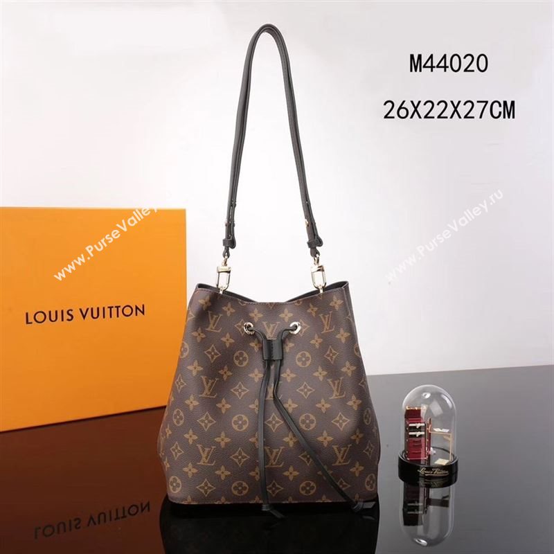 LV Louis Vuitton M44020 Monogram NEONOE Bag Handbag Black