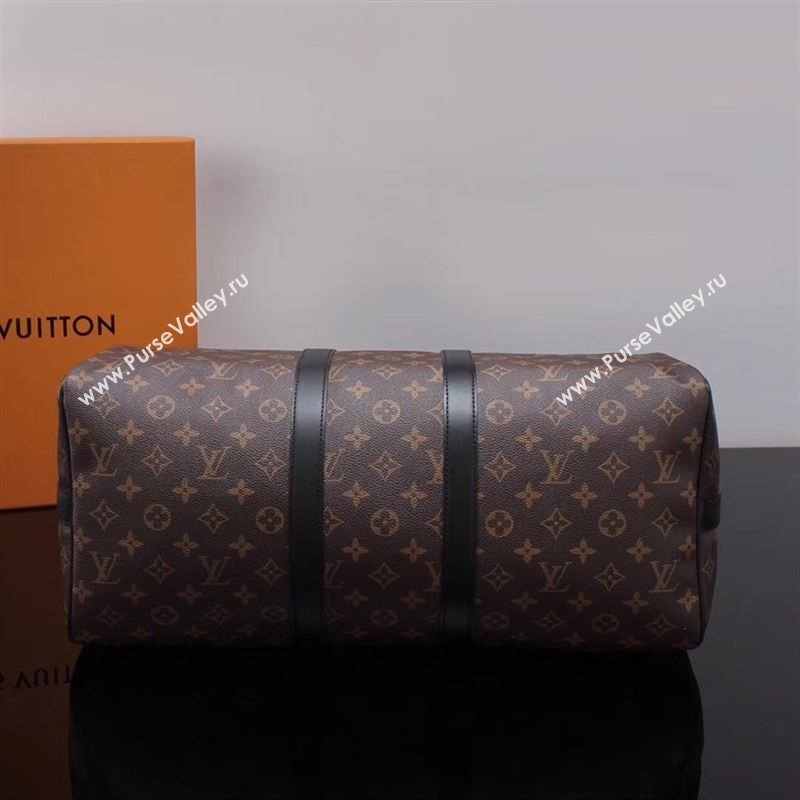 LV Louis Vuitton M56711 Monogram Keepall 45 Travelling Bag Handbag Black