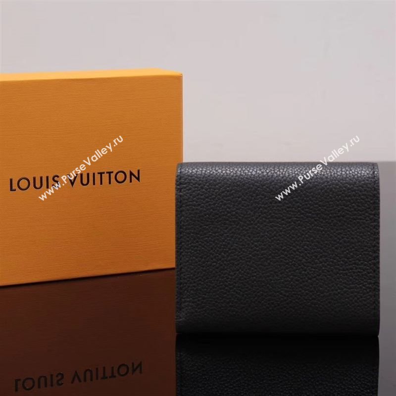 LV Louis Vuitton M64420 Monogram Double V Wallet Purse Bag Handbag Black