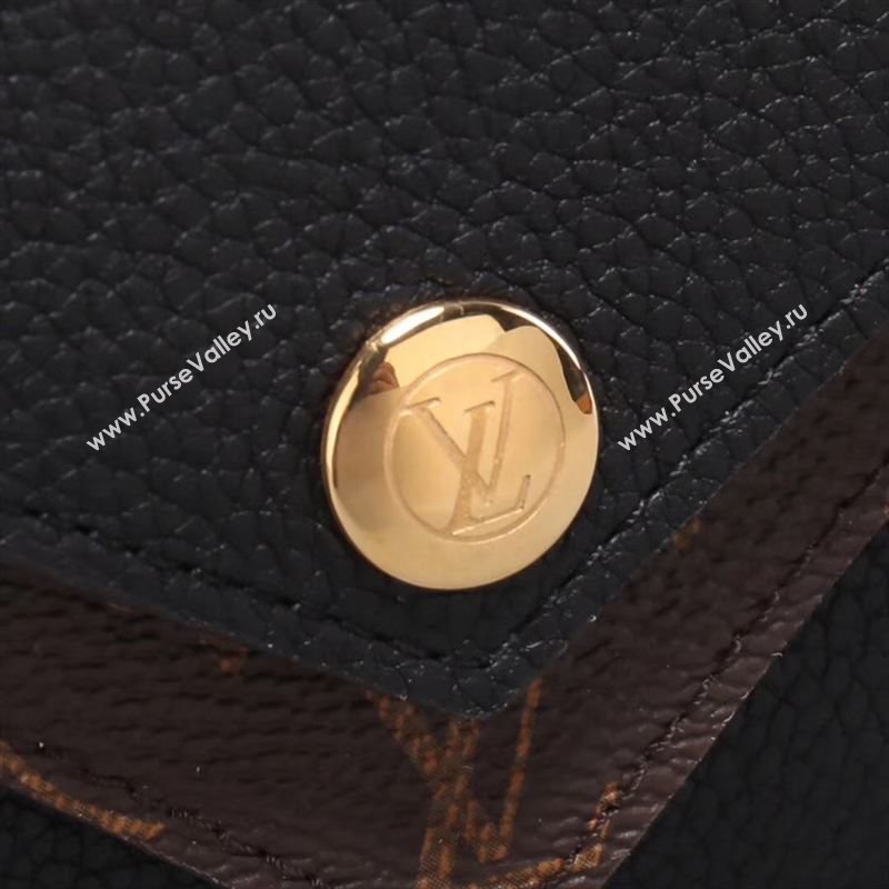 LV Louis Vuitton M64420 Monogram Double V Wallet Purse Bag Handbag Black