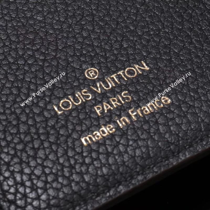 LV Louis Vuitton M64420 Monogram Double V Wallet Purse Bag Handbag Black