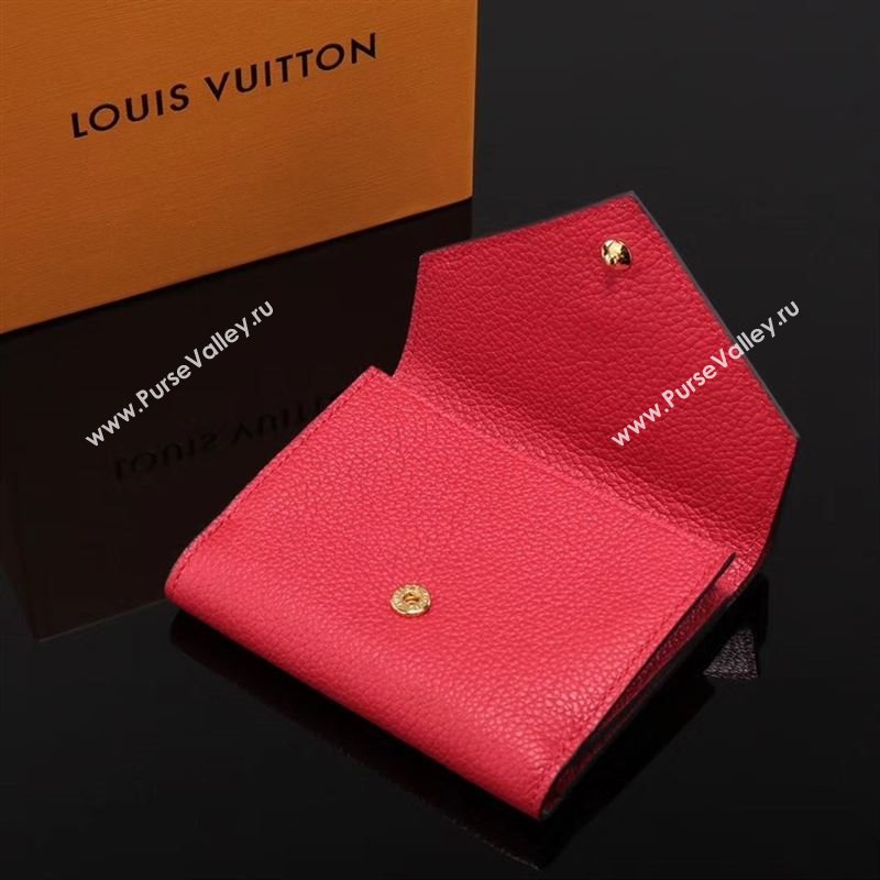 LV Louis Vuitton M64419 Monogram Double V Wallet Purse Bag Handbag Red