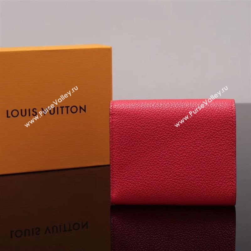 LV Louis Vuitton M64419 Monogram Double V Wallet Purse Bag Handbag Red