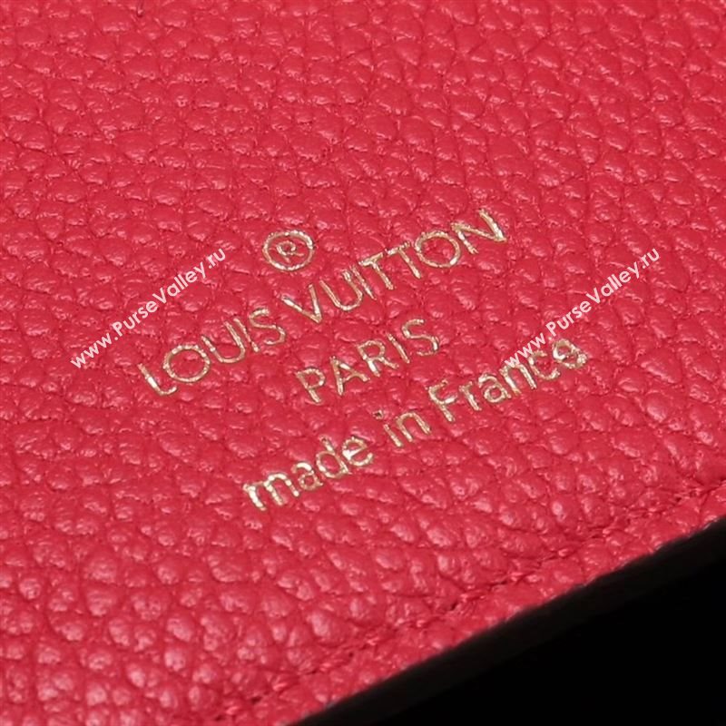 LV Louis Vuitton M64419 Monogram Double V Wallet Purse Bag Handbag Red