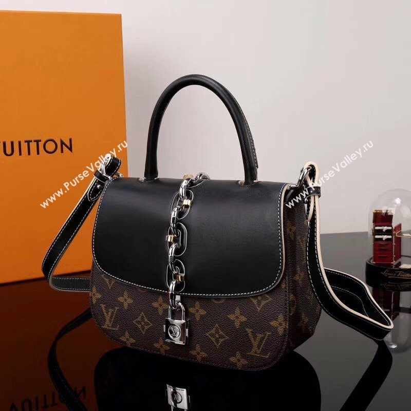 LV Louis Vuitton M44115 Chain It Bag Monogram Leather Handbag Black