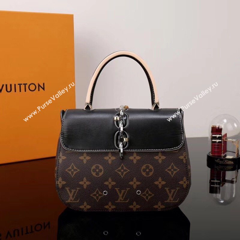 LV Louis Vuitton M44115 Chain It Bag Monogram Leather Handbag Black