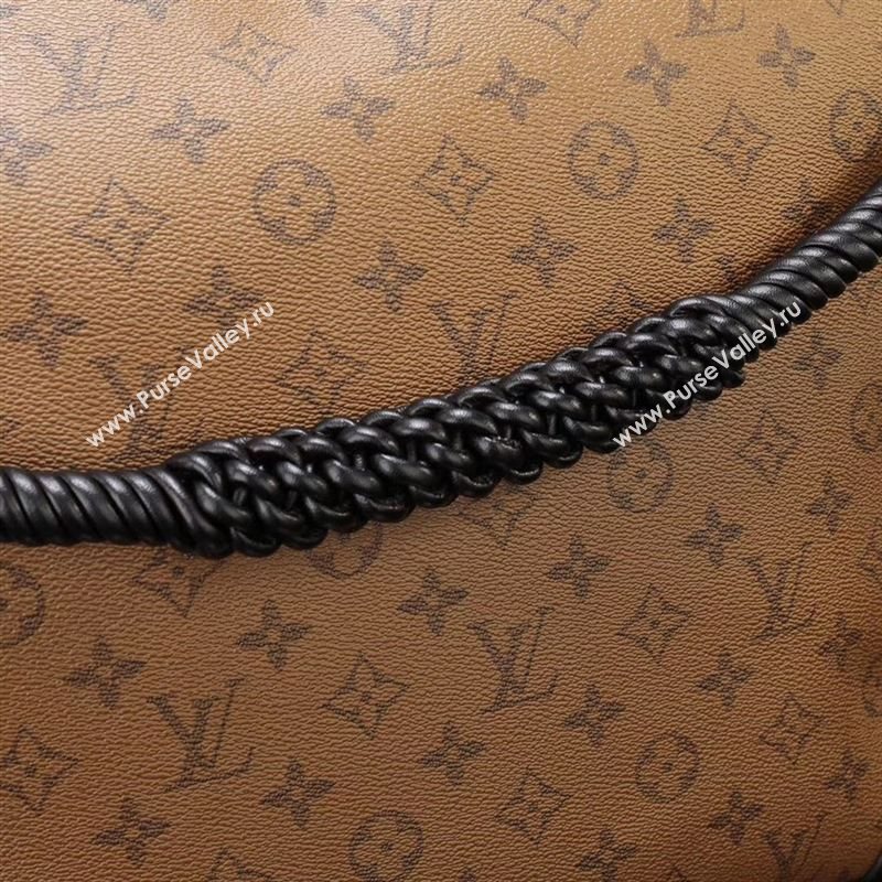 LV Louis Vuitton Monogram Triangle Softy Handbag M44130 Bag Brown