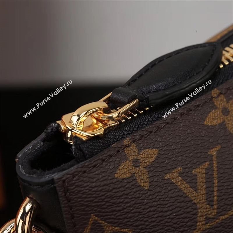 LV Louis Vuitton Monogram Triangle Softy Handbag M44130 Bag Brown