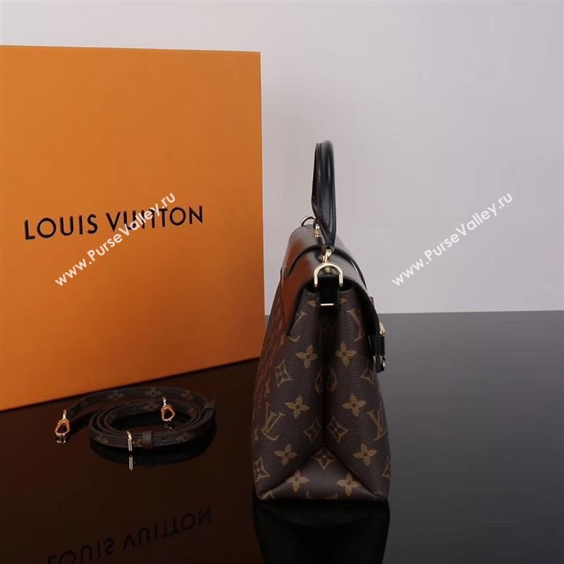 LV Louis Vuitton Monogram One Handle Bag M43125 Epi Leather Handbag Black