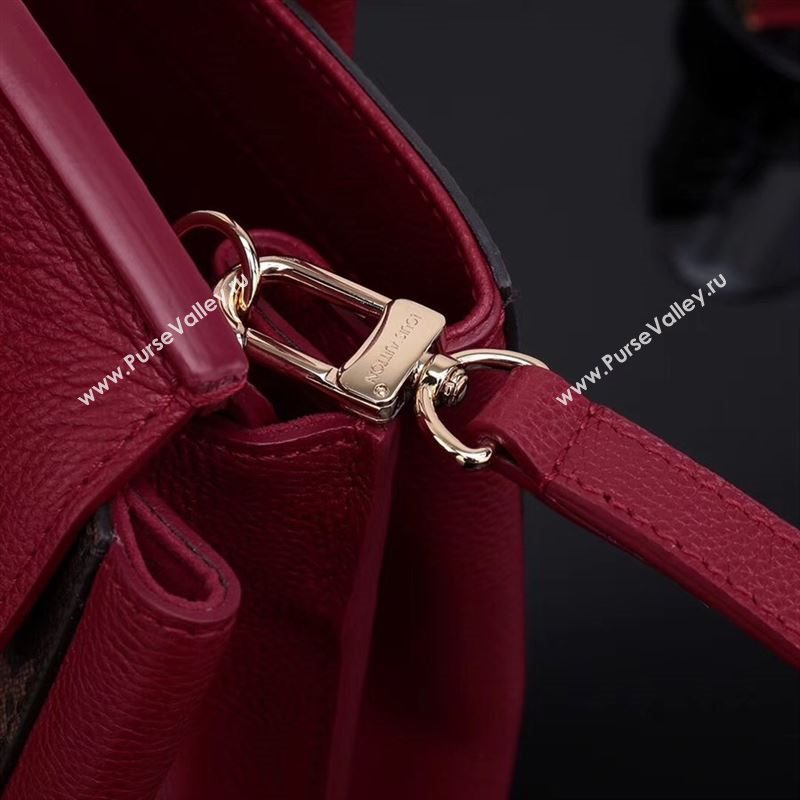 LV Louis Vuitton Monogram Brittany Handbag M42270 Leather Bag Red