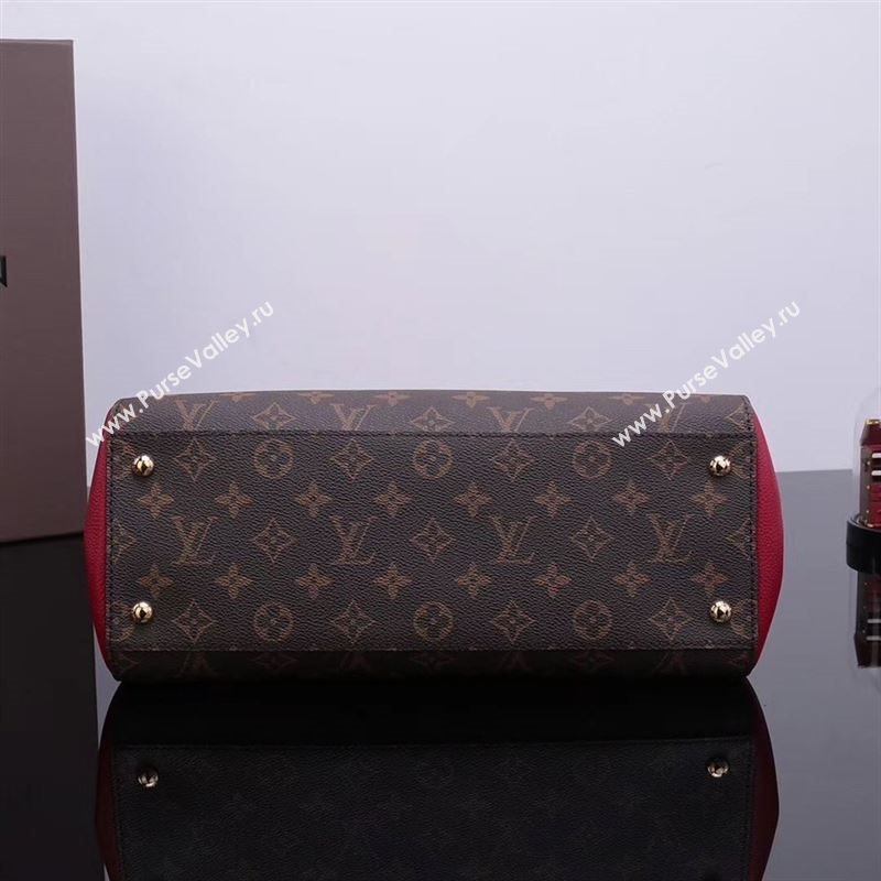 LV Louis Vuitton Monogram Brittany Handbag M42270 Leather Bag Red