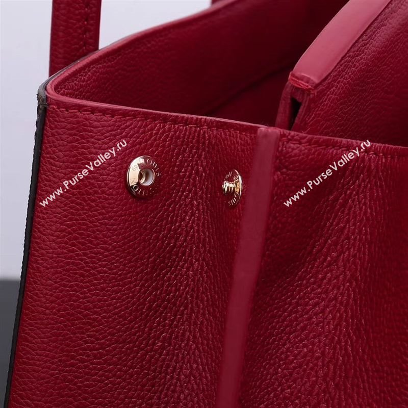 LV Louis Vuitton Monogram Brittany Handbag M42270 Leather Bag Red