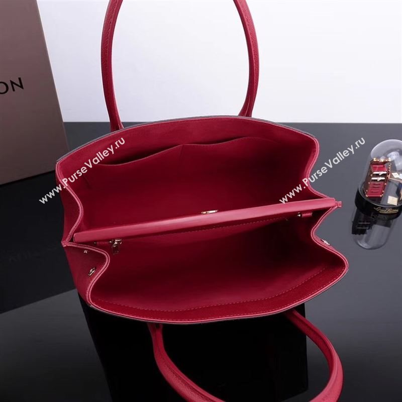 LV Louis Vuitton Monogram Brittany Handbag M42270 Leather Bag Red