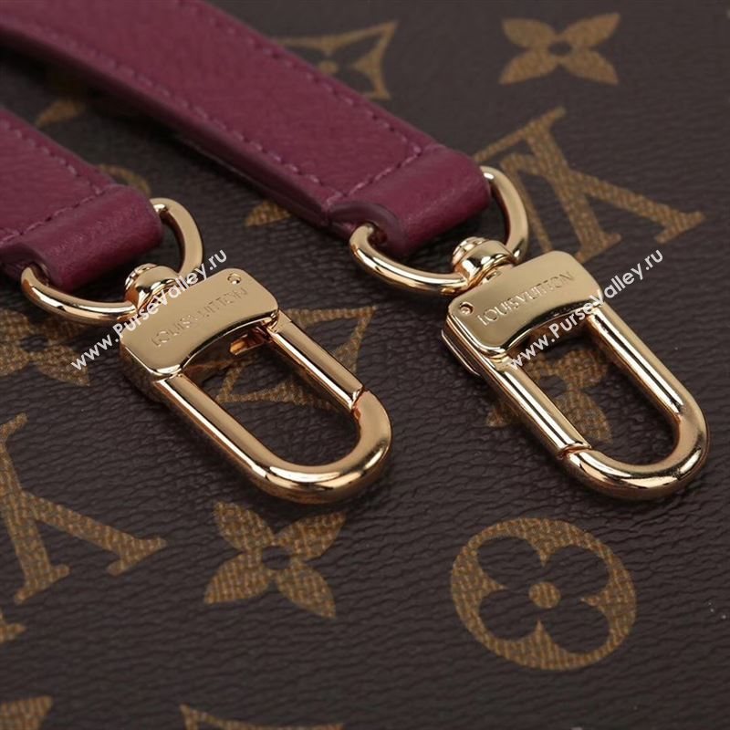 LV Louis Vuitton Monogram Brittany Handbag M42271 Leather Bag Maroon