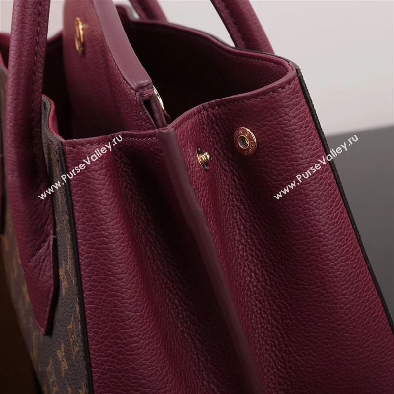 LV Louis Vuitton Monogram Brittany Handbag M42271 Leather Bag Maroon