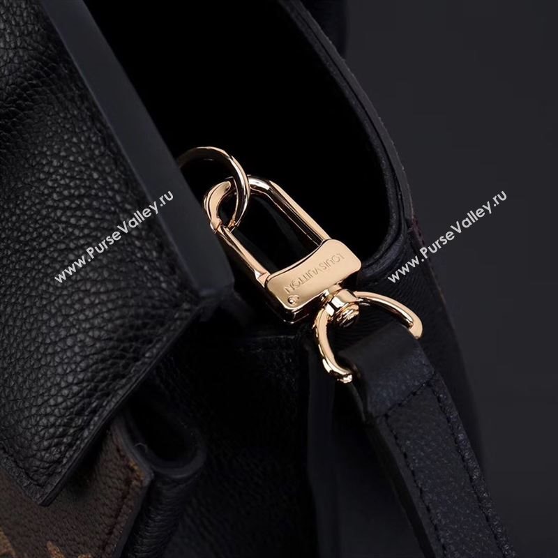 LV Louis Vuitton Monogram Brittany Handbag M42269 Leather Bag Black
